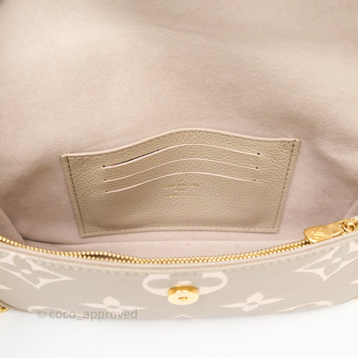 Louis Vuitton Ivy Wallet on Chain Monogram Empreinte Dove/Cream