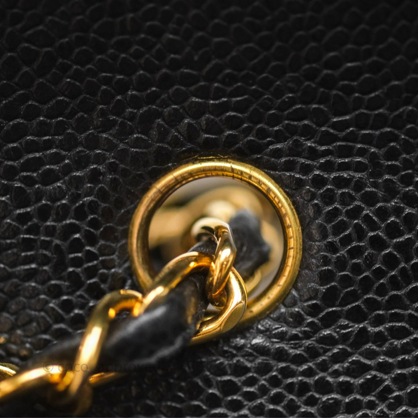 Chanel Small Vintage Quilted Classic Diana Flap Bag Black Caviar 24K Gold Hardware