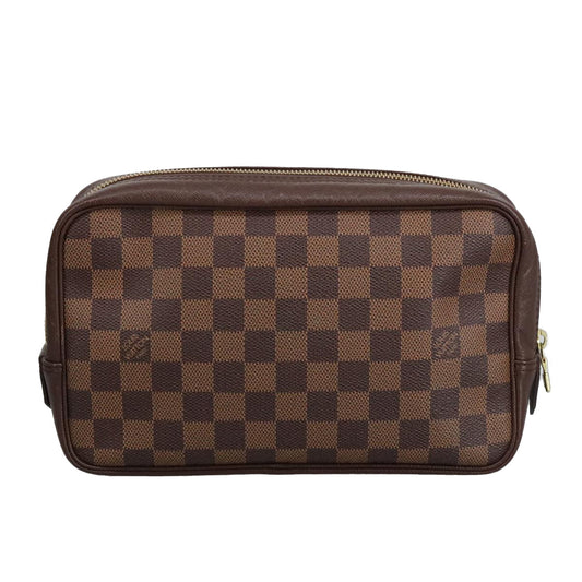 LOUIS VUITTON Damier Ebene Trousse Toilette 25 Clutch Bag N47624 LV 97918