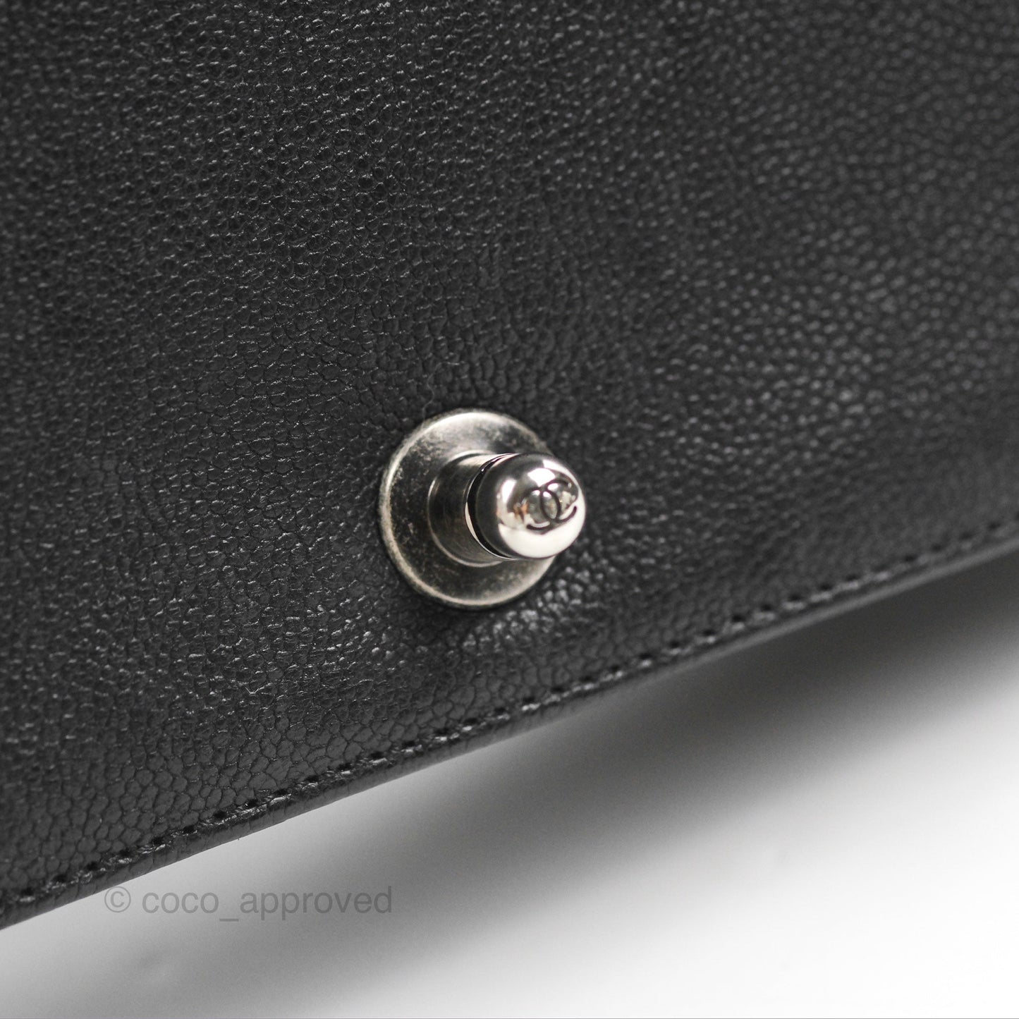 Chanel Quilted New Medium Boy Black Caviar Ruthenium Hardware