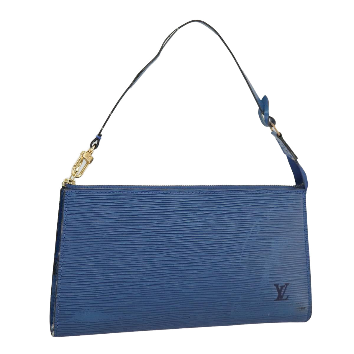 LOUIS VUITTON Epi Pochette Accessoires Pouch Blue M52985 LV 97927