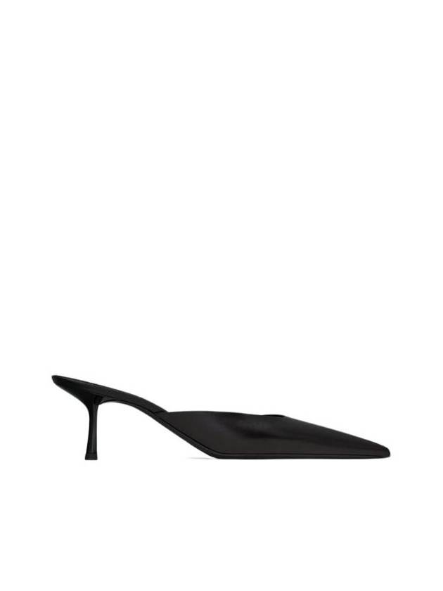 Luxury Saint Laurent Women's Barbara Smooth Leather Mules Black