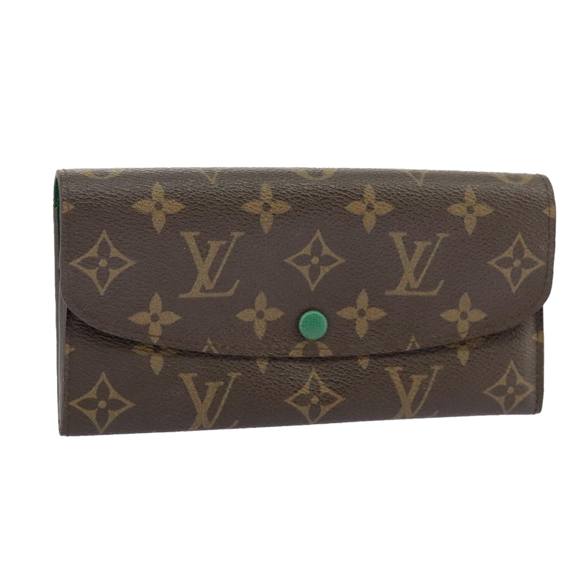 LOUIS VUITTON Monogram Portefeuille Emilie Long Wallet Green M60137 97933