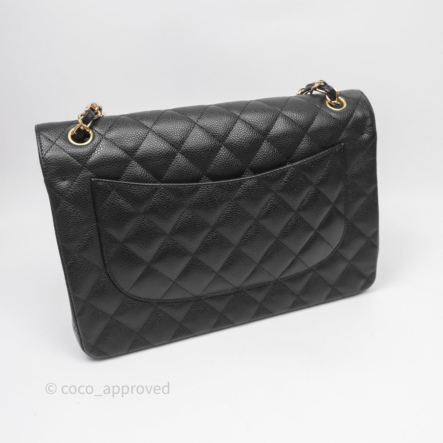 Chanel Jumbo Double Flap Black Caviar Gold Hardware⁣⁣