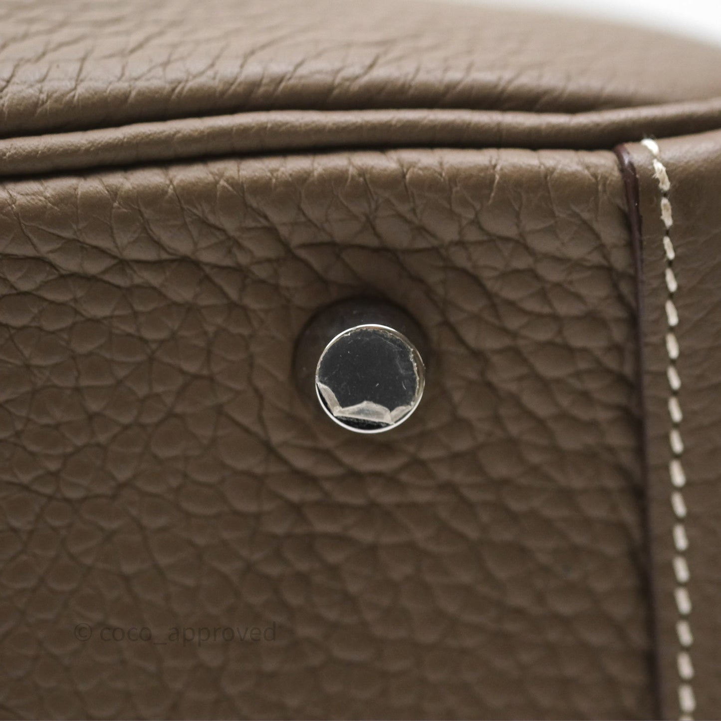 Hermès Lindy 30 Etoupe 18 Clemence Palladium Hardware