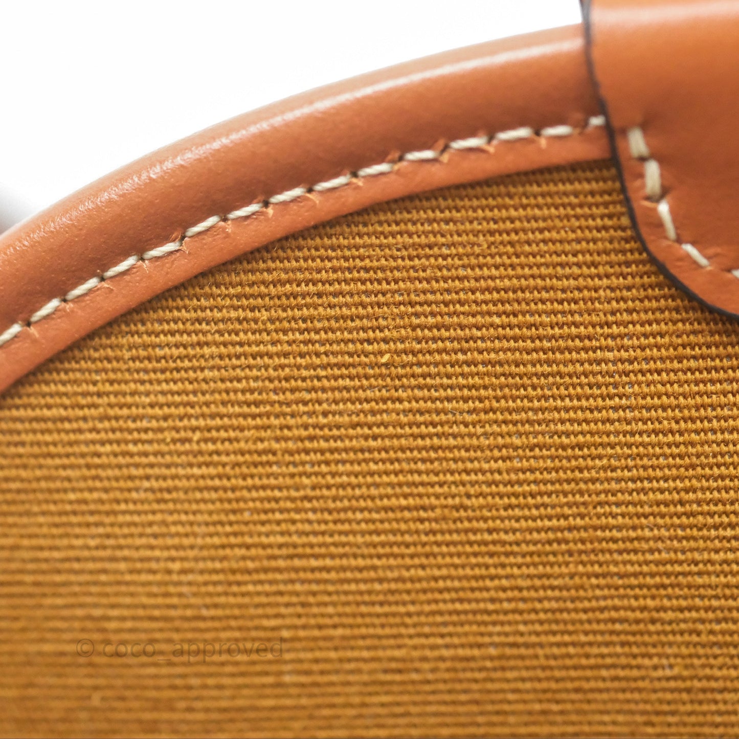 Celine Mini Besace Triomphe Canvas Calfskin Tan