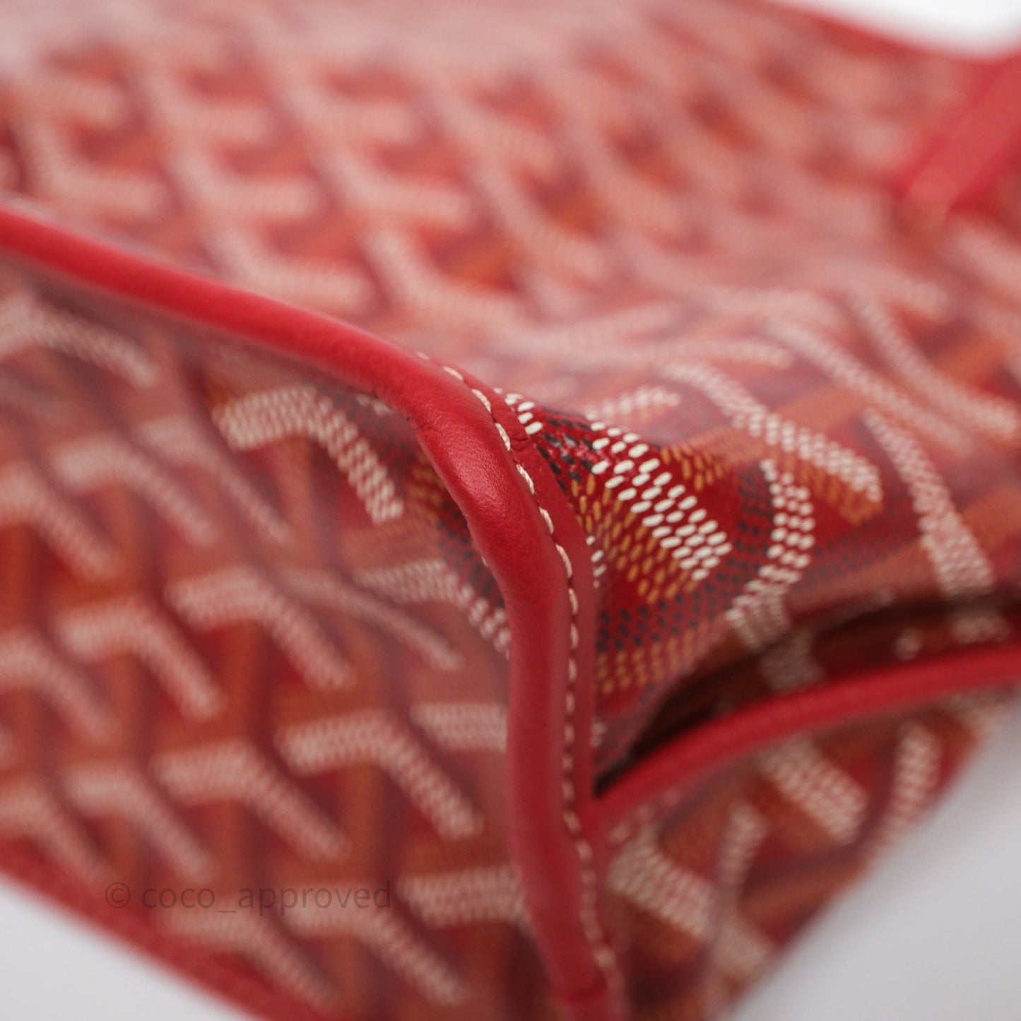 Goyard Anjou Mini Tote Bag Red Goyardine Canvas
