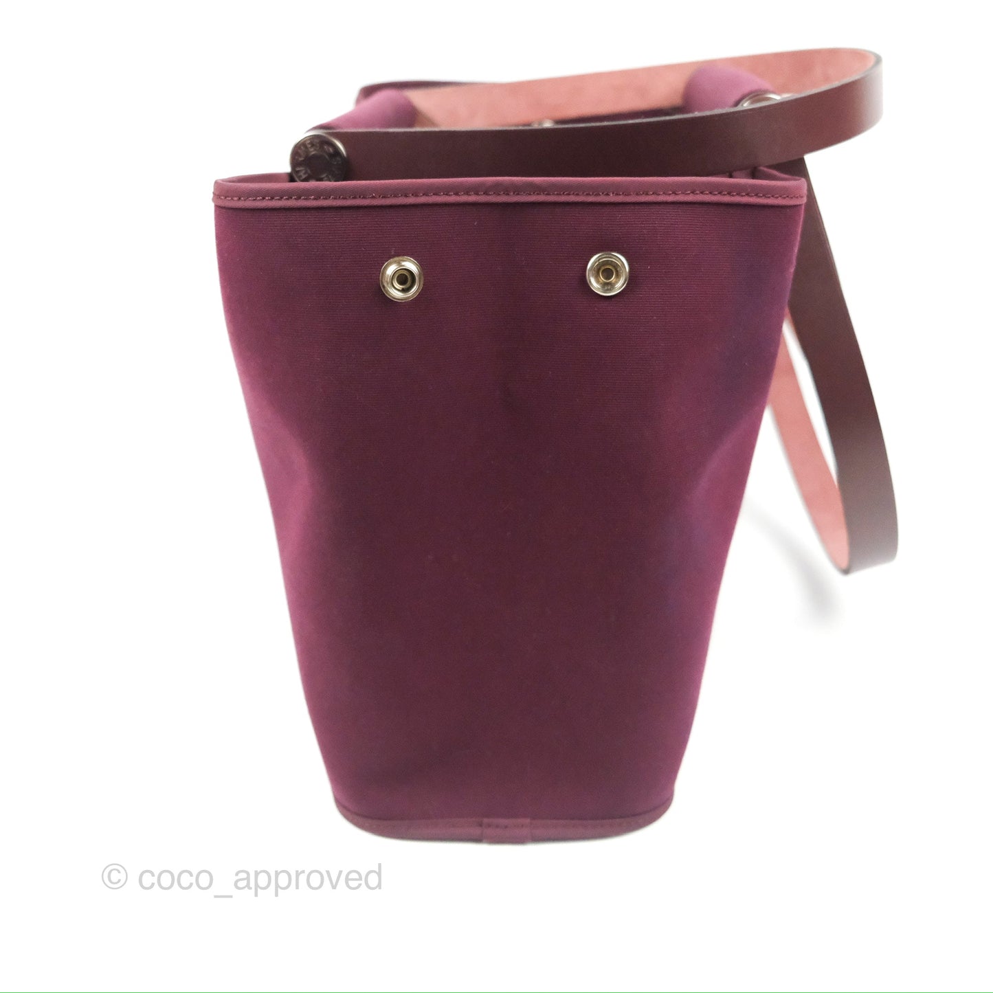 Hermès Cabag Elan Bag Purple Canvas