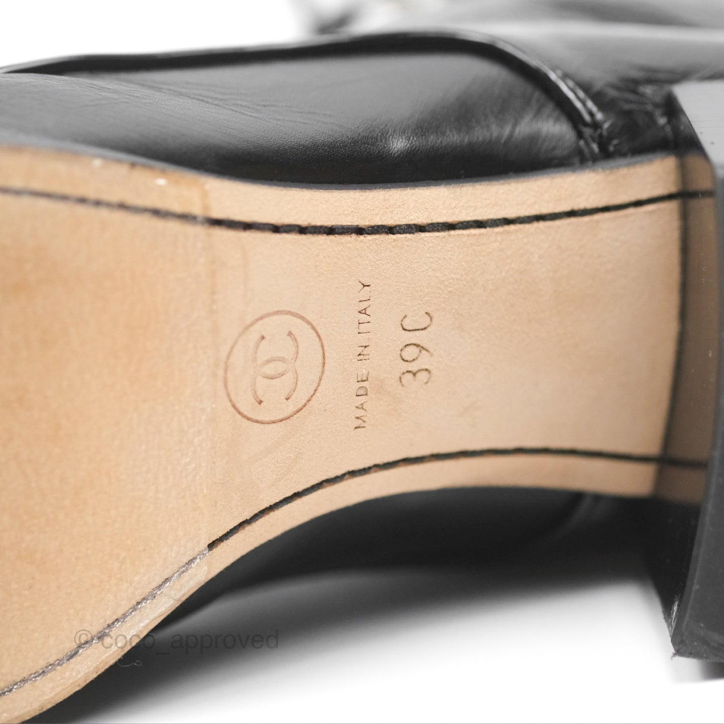 Chanel CC Calfskin Short Boots Black Size 39