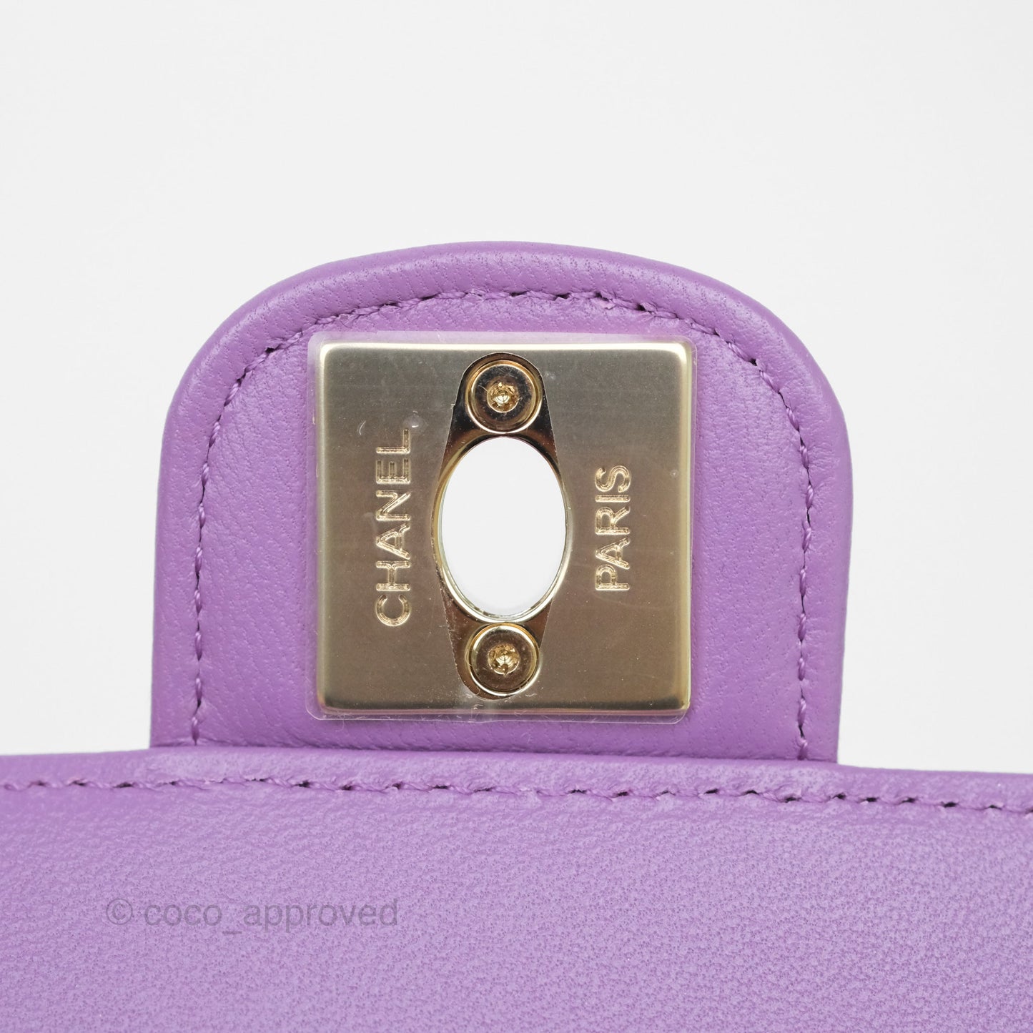 Chanel Small Heart Bag Purple Lambskin Gold Hardware 22S
