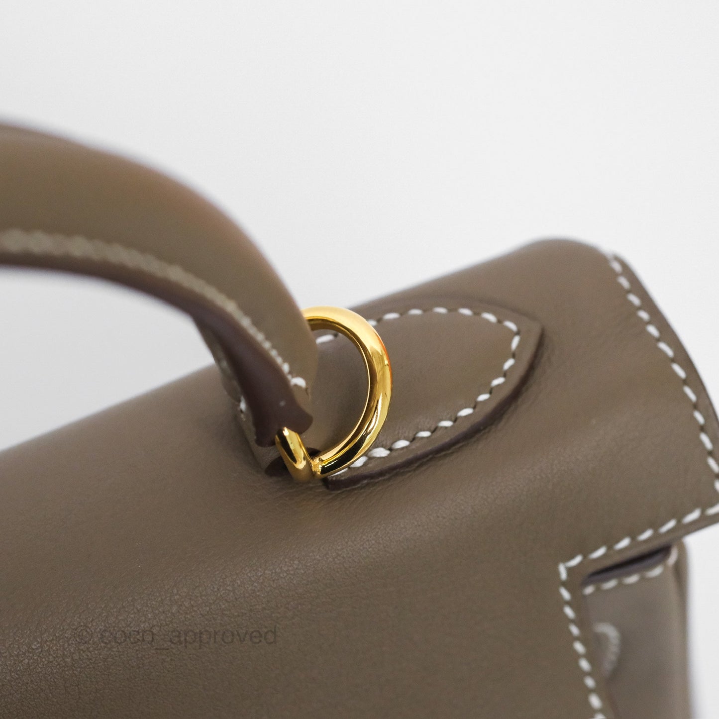 Hermès Retourne Kelly 25 Etoupe 18 Swift Gold Hardware