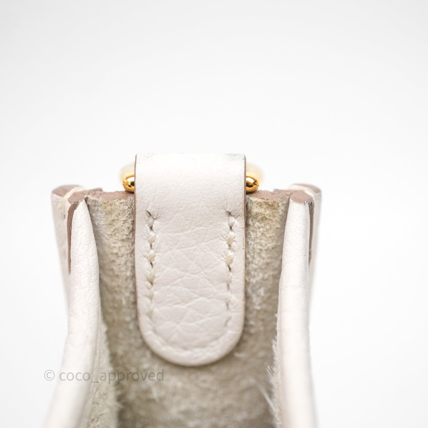 Hermès Mini Evelyne 16 Gris Pale M4 Clemence Gold Hardware