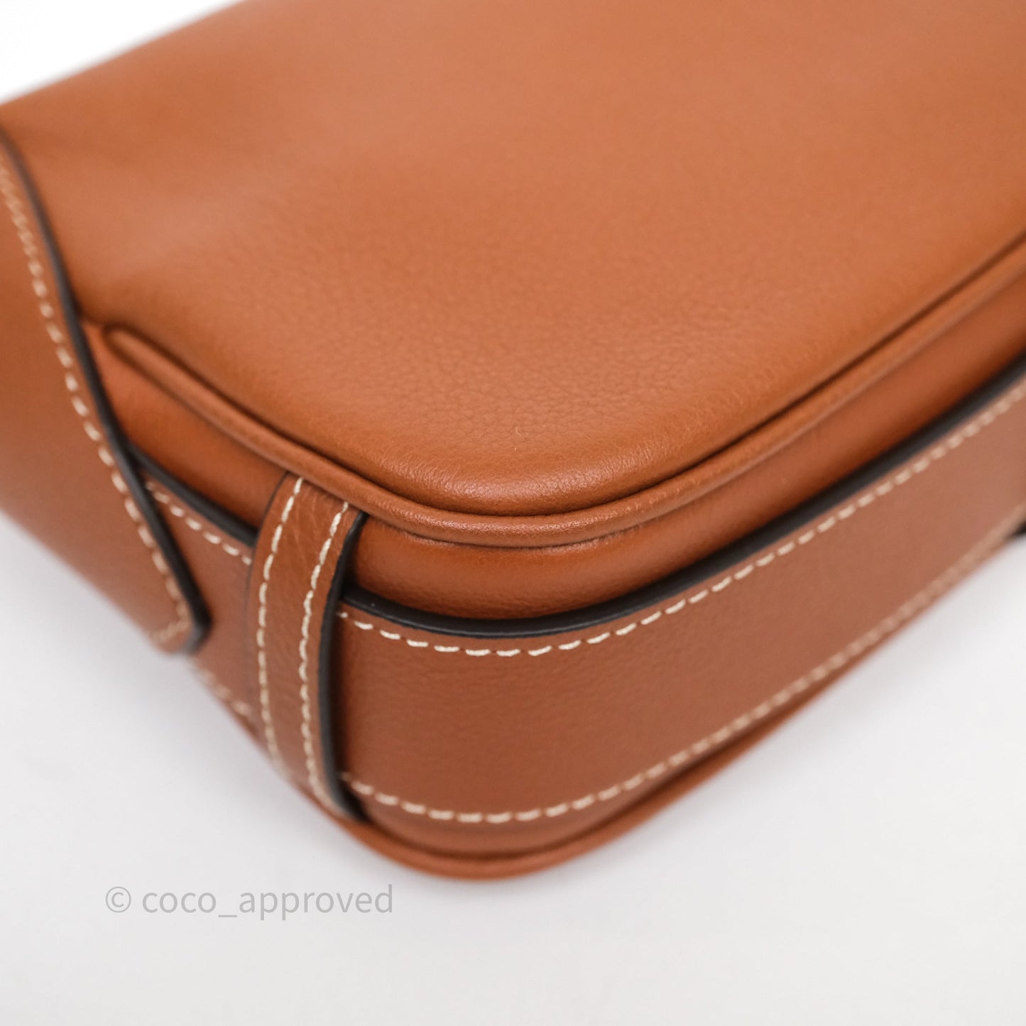 Celine Mini Romy Shoulder Bag Tan Calfskin Gold Hardware