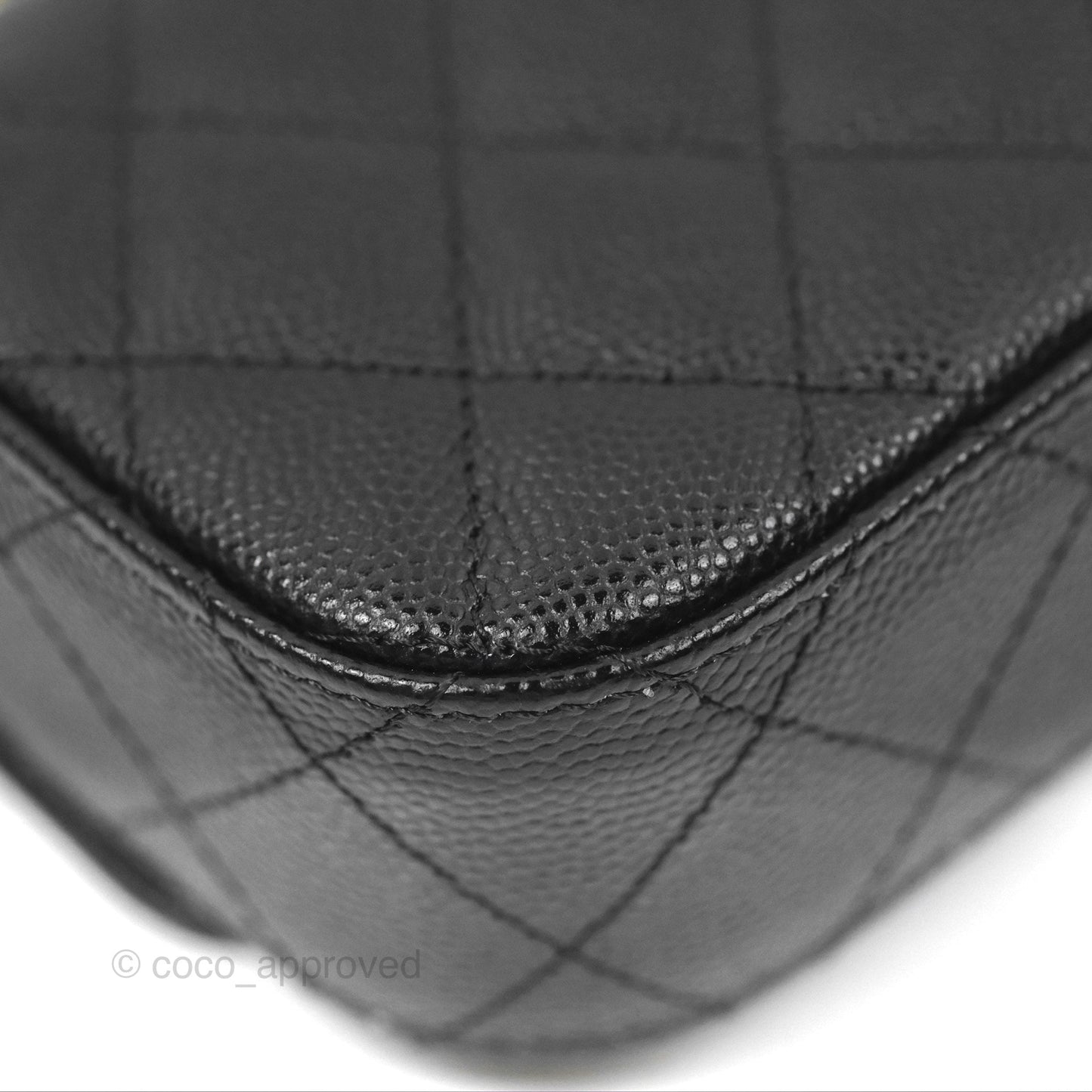 Chanel Mini Clutch With Chain Black Caviar Gold Hardware