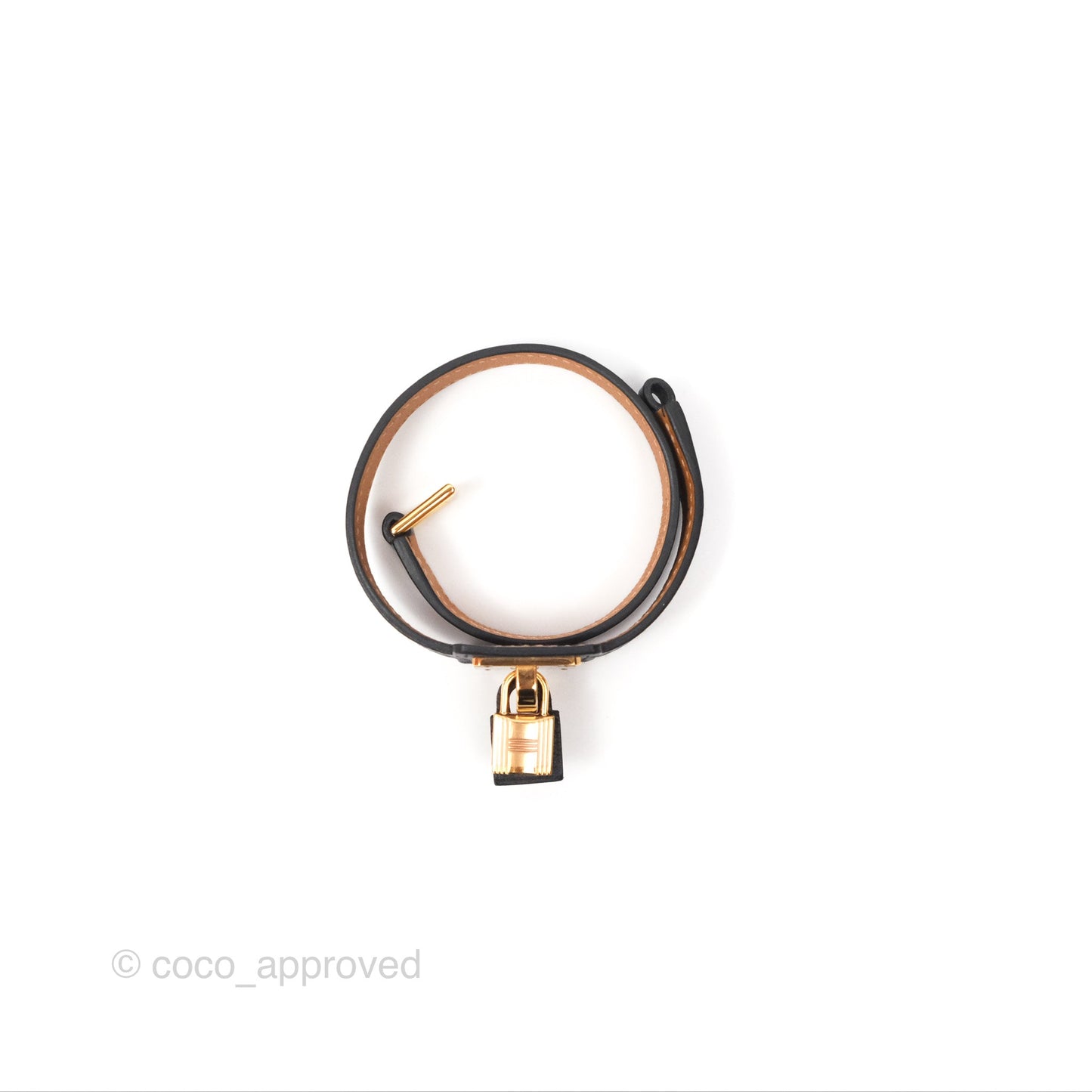 Hermès O'Kelly Bracelet Noir 89 Swift Gold Hardware
