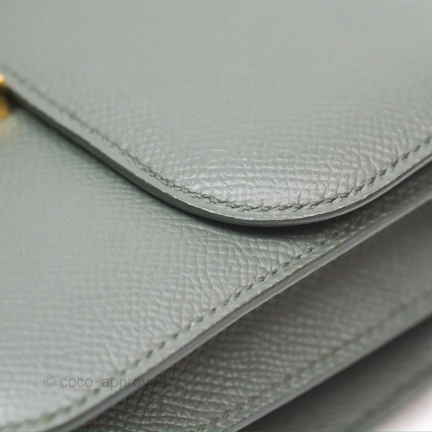 Hermès Constance Mini 18cm Vert Amande Epsom Gold Hardware