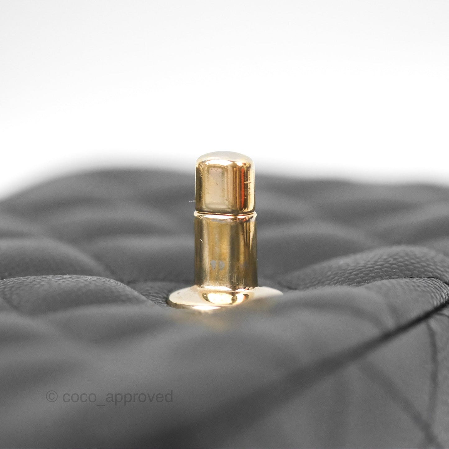 Chanel Quilted Mini Rectangular Black Caviar Gold Hardware 17B