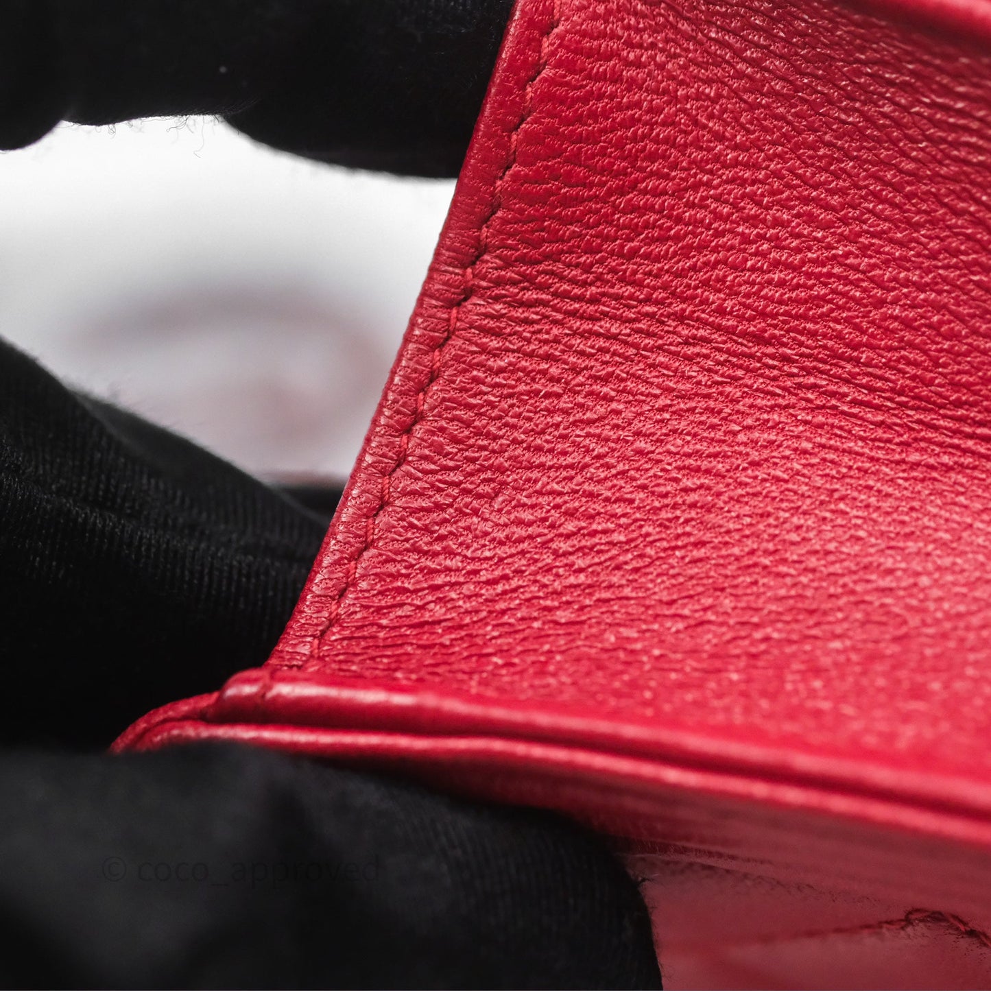 Chanel Boy Wallet on Chain WOC Red Lambskin Ruthenium Hardware