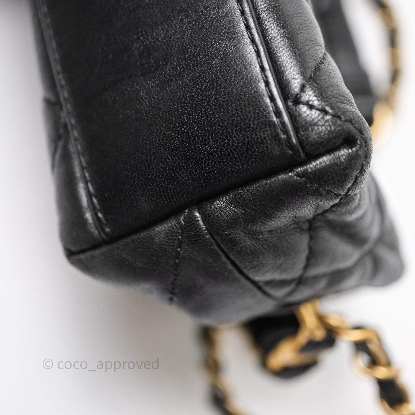 Chanel Small Hobo Bag Crumpled Black Lambskin Aged Gold Hardware