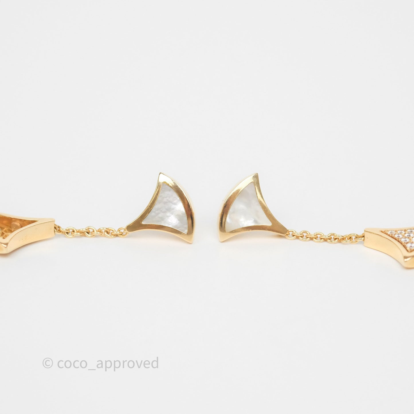 Bvlgari Divas' Dream Earrings Diamonds Mother of Pearl