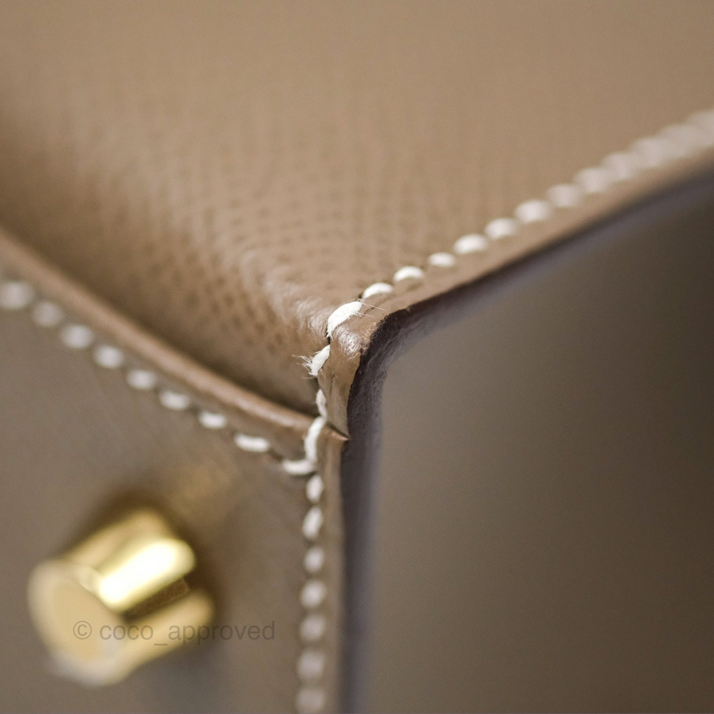 Hermès Kelly Sellier 28 Etoupe 18 Epsom Gold Hardware