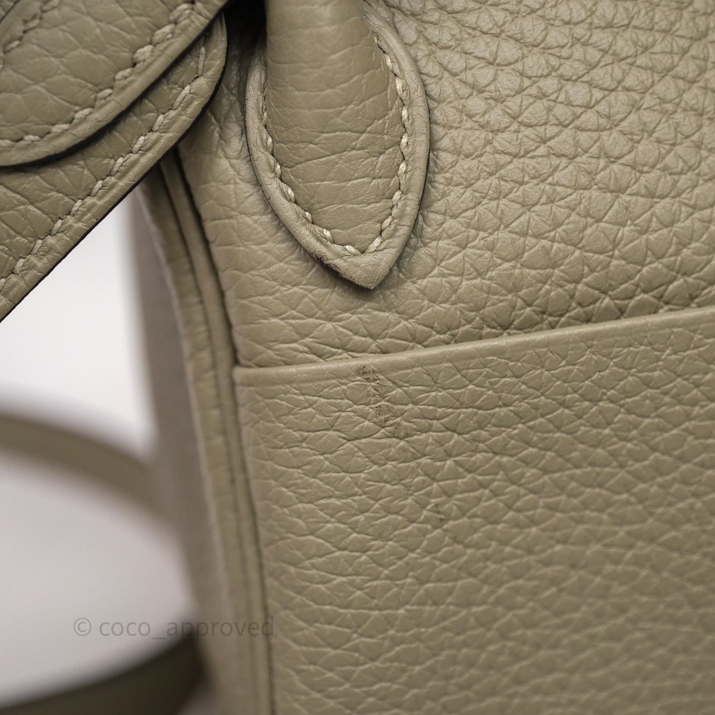 Hermès Mini Lindy 20 Sauge Q1 Clemence Palladium Hardware