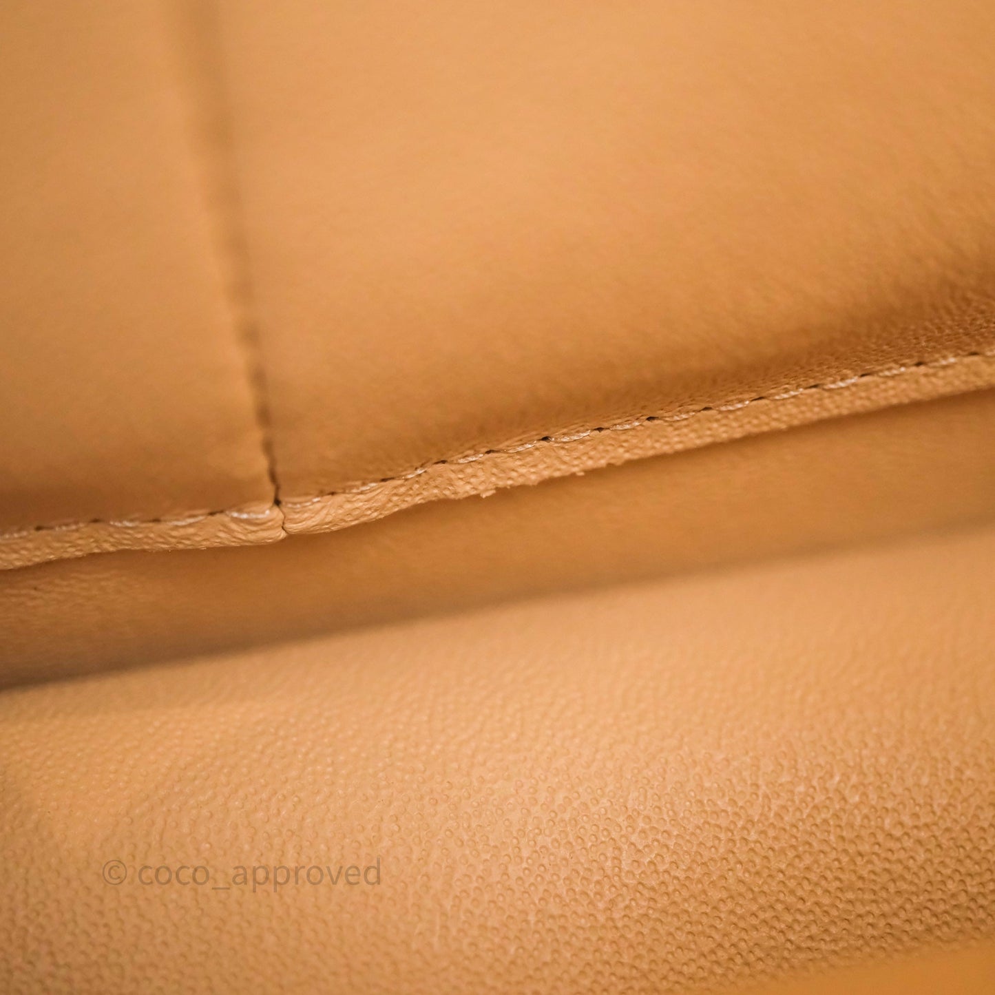 Chanel Classic M/L Medium Flap Quilted Beige Caviar Gold Hardware