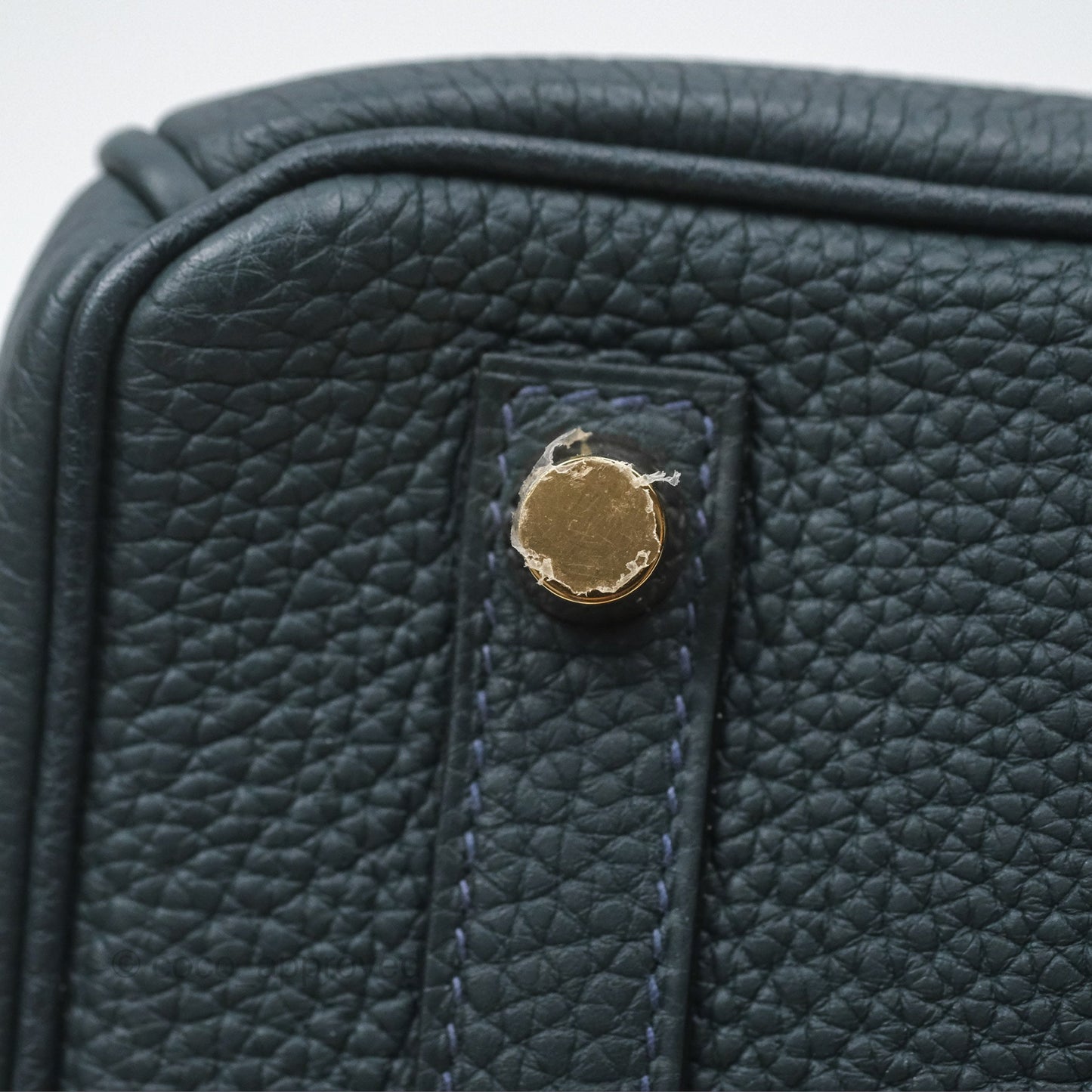 Hermès Birkin 25 Retourne Vert Rousseau V0 Togo Gold Hardware