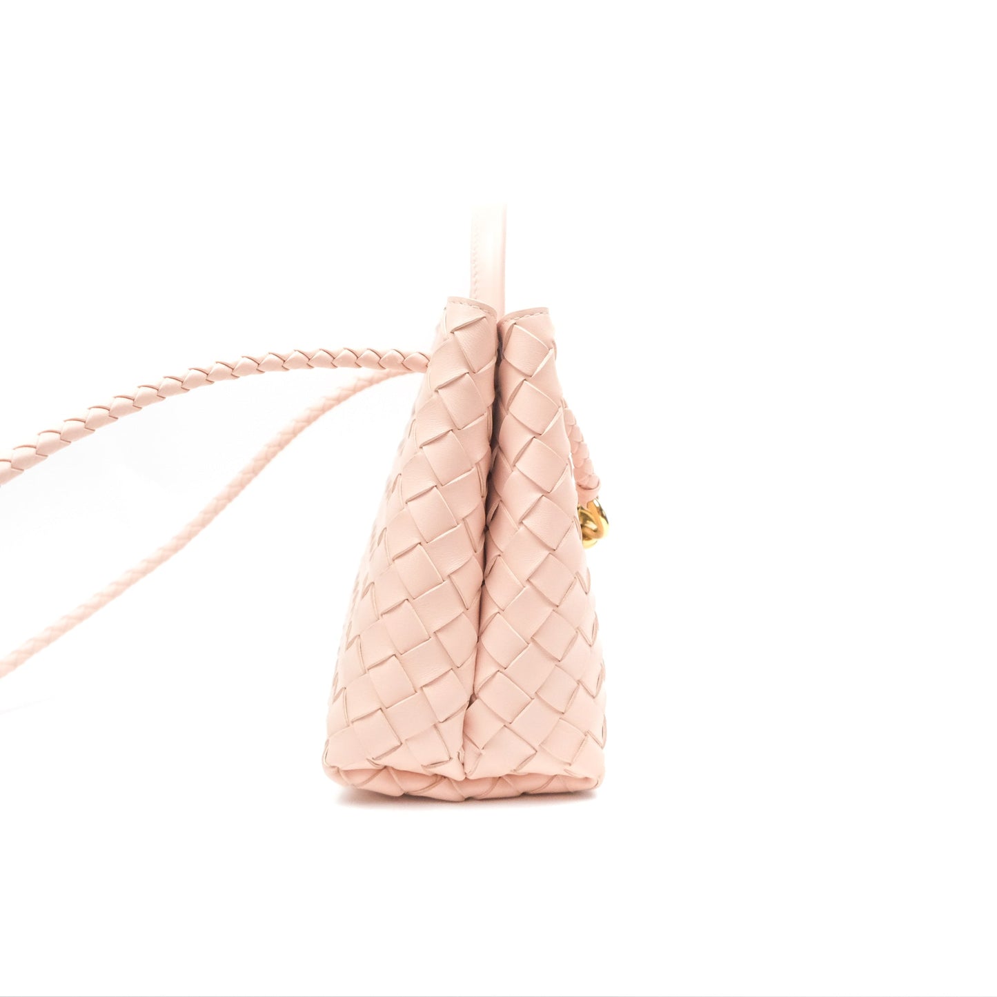 Bottega Veneta Small Andiamo Bag Lotus Intrecciato Lambskin