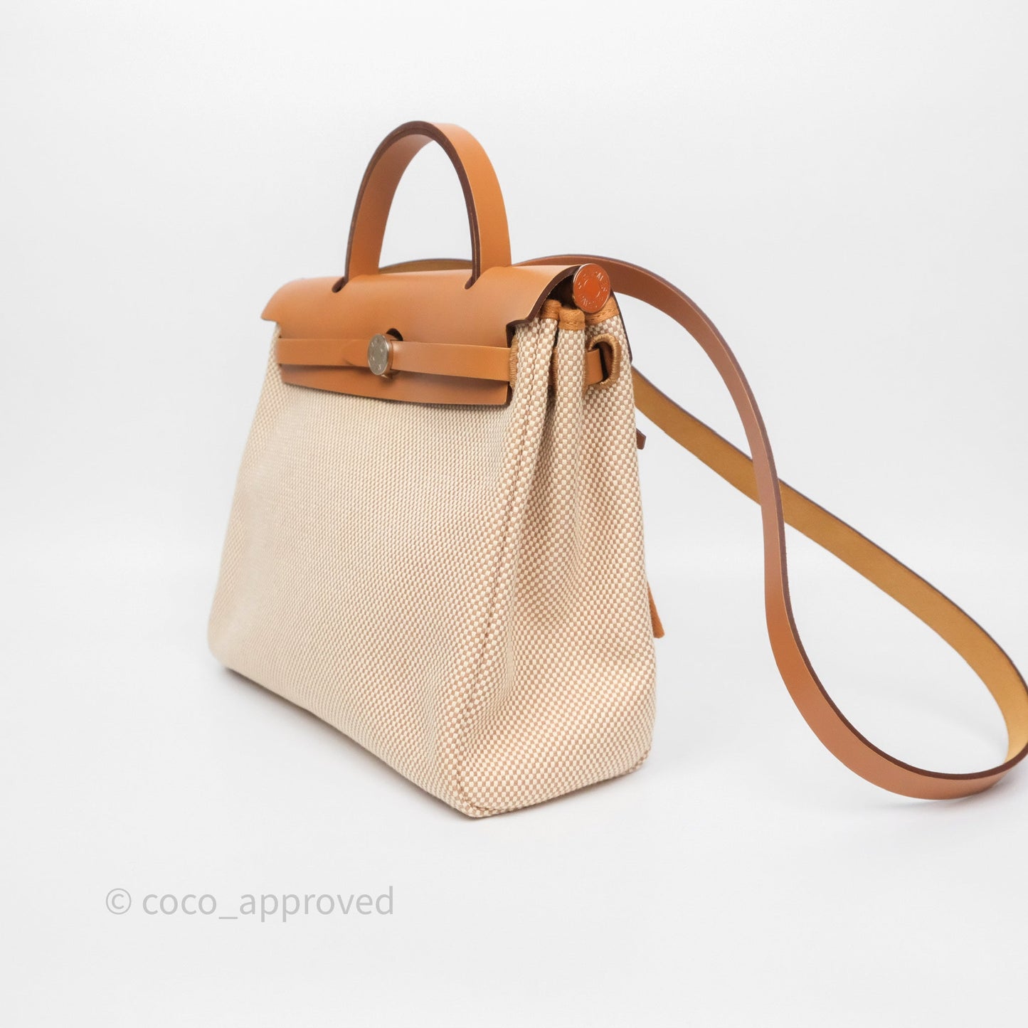 Hermès Herbag Zip 31 Ecru/Beige/Natural Canvas Palladium Hardware