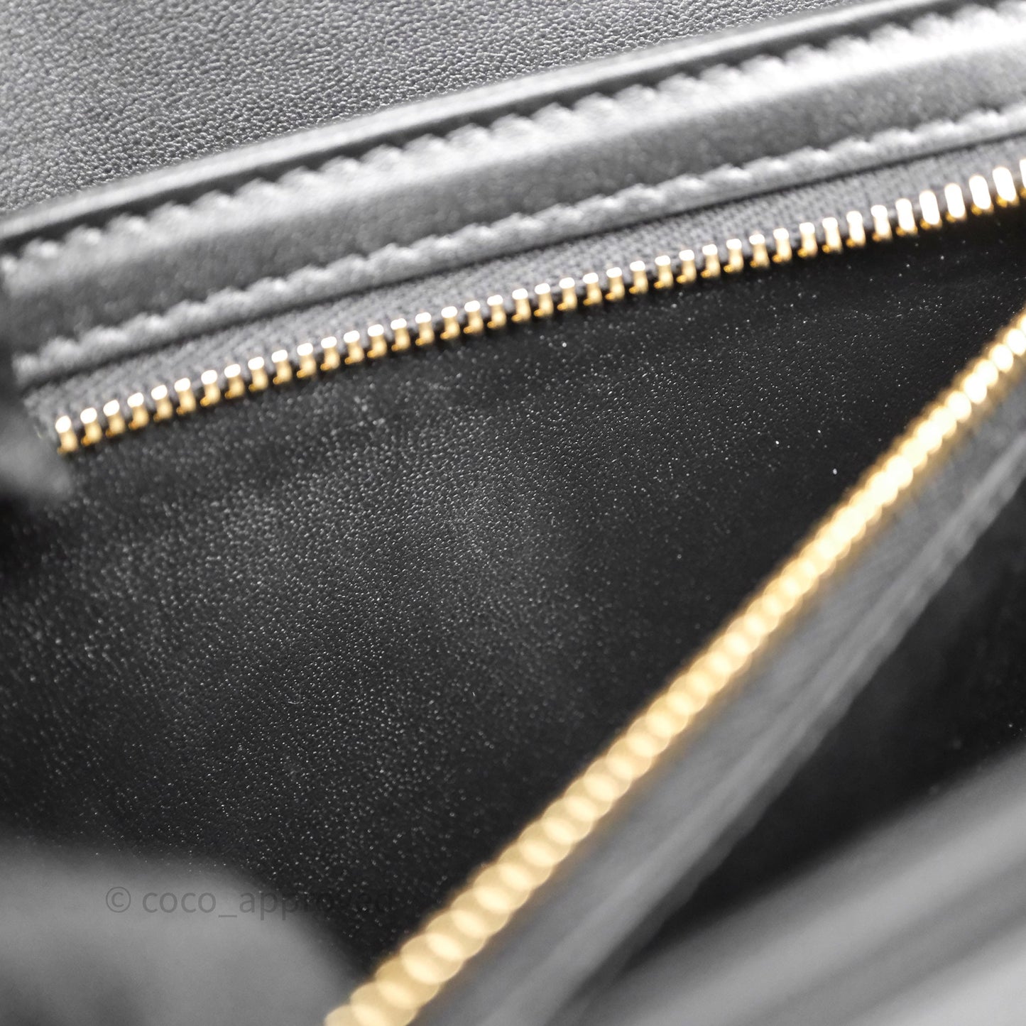 Celine Teen Triomphe Bag Black Shiny Calfskin Gold Hardware