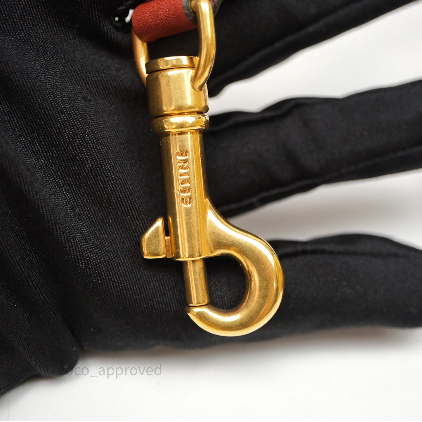 Celine Mini Belt Bag Brick Red Grained Goatskin Gold Hardware