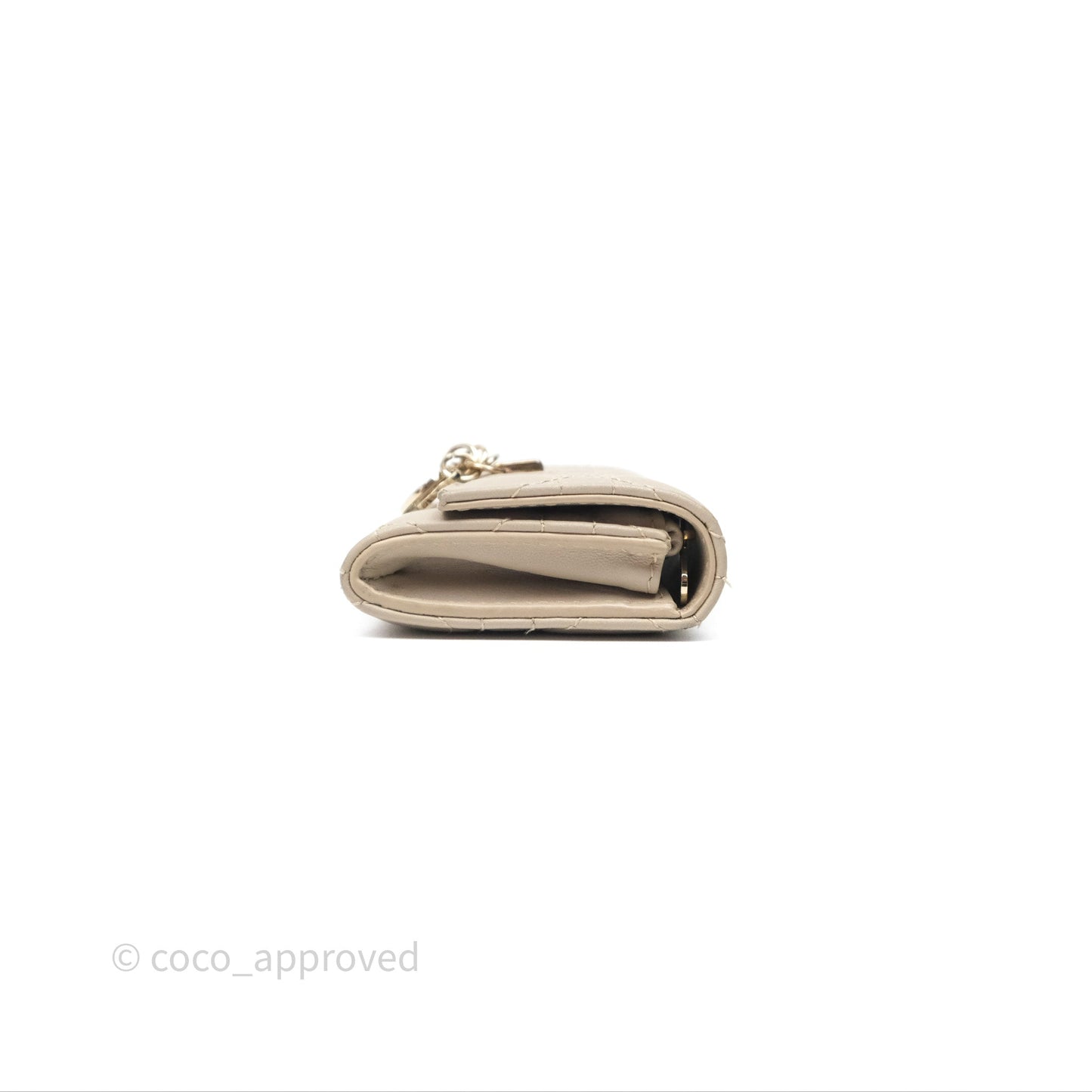 Christian Dior My Dior Glycine Wallet Powder Beige Cannage Lambskin
