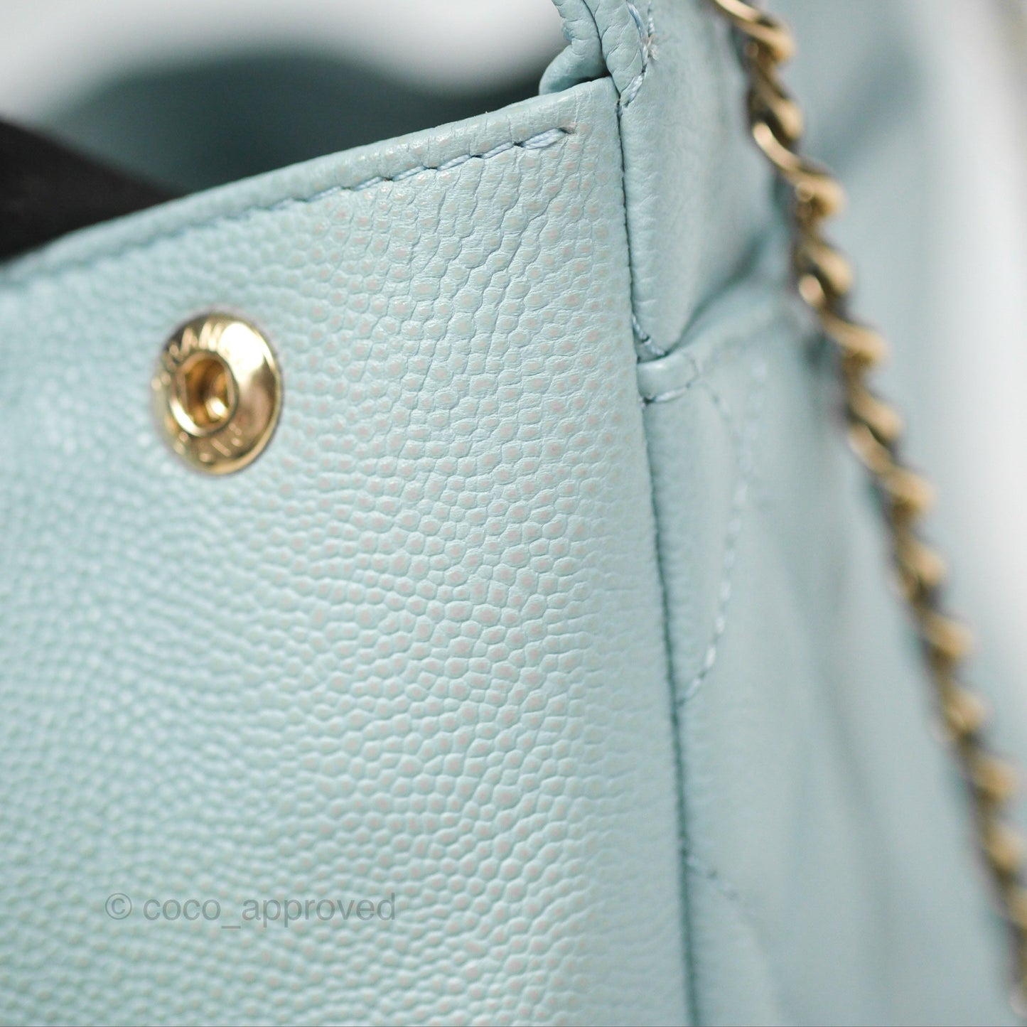 Chanel Quilted Small Business Affinity Flap Blue Caviar Gold Hardware