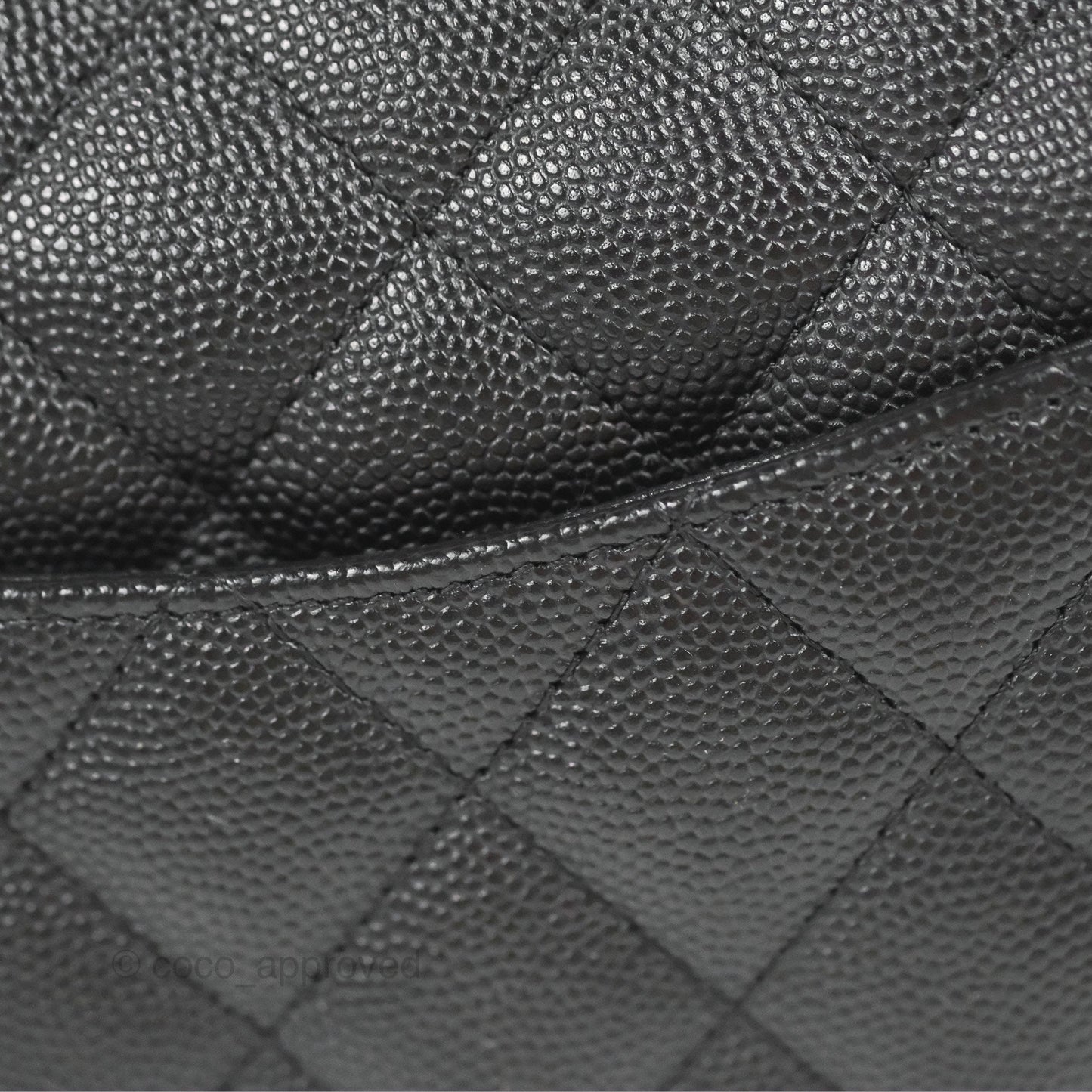 Chanel Quilted Mini Rectangular Flap Black Caviar Silver Hardware