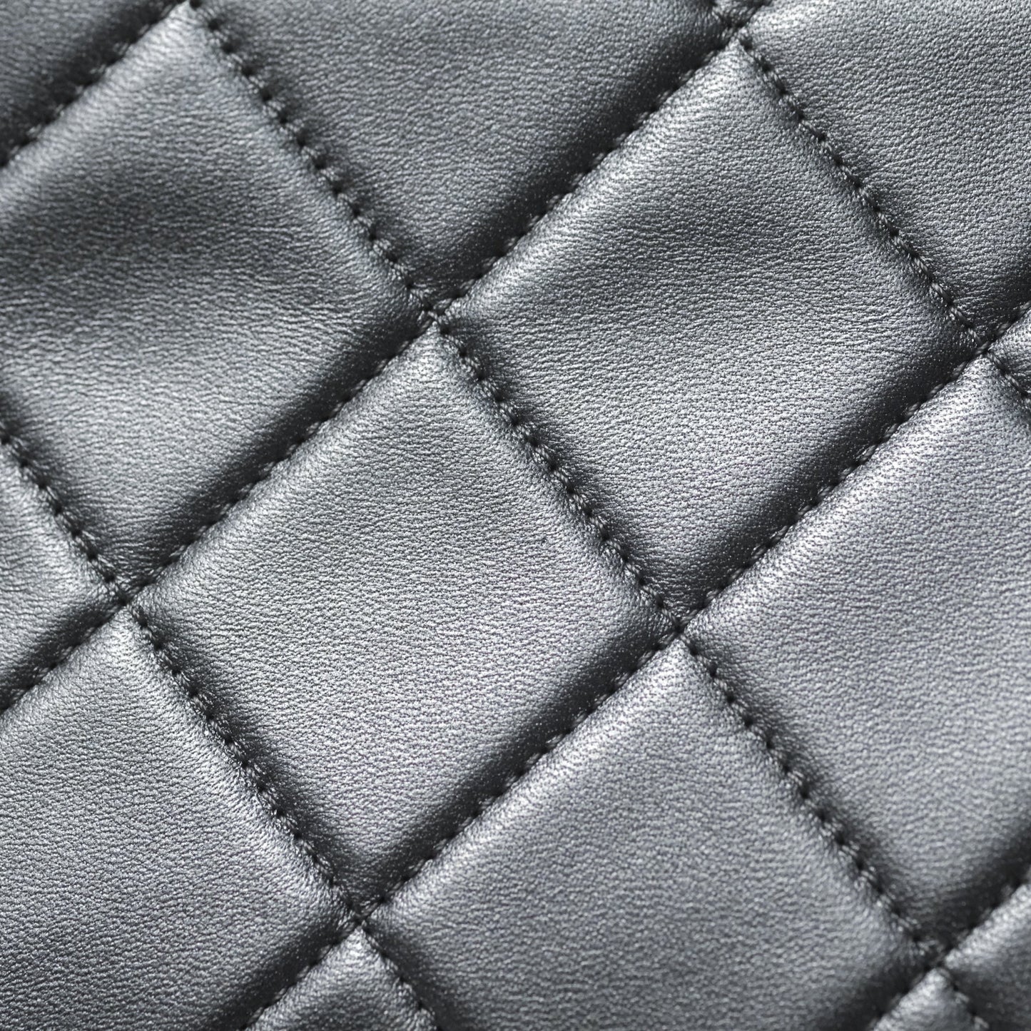 Chanel Clutch with Chain Metallic Dark Grey Silver Hardware