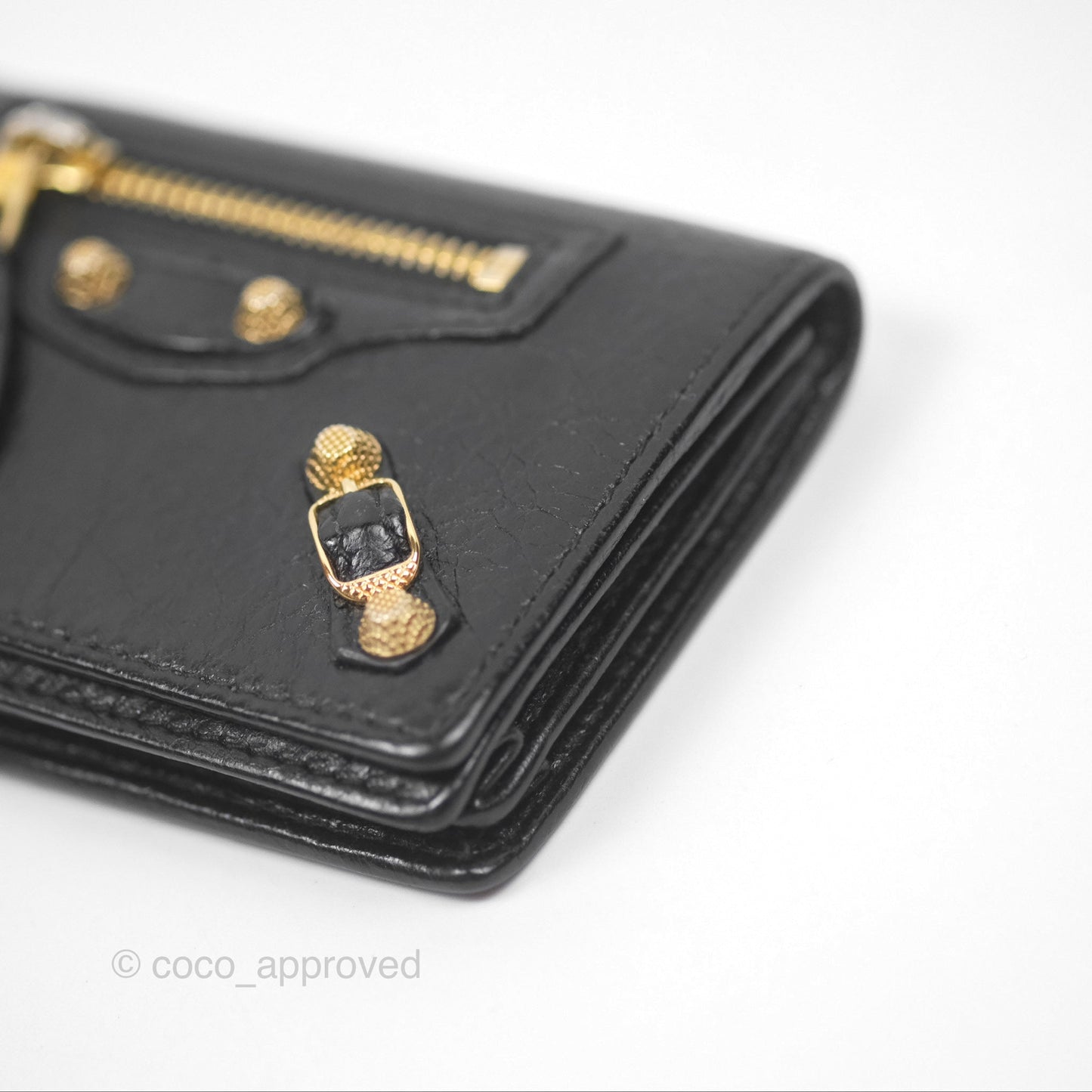 Balenciaga City Moto Bifold Cardholder Black
