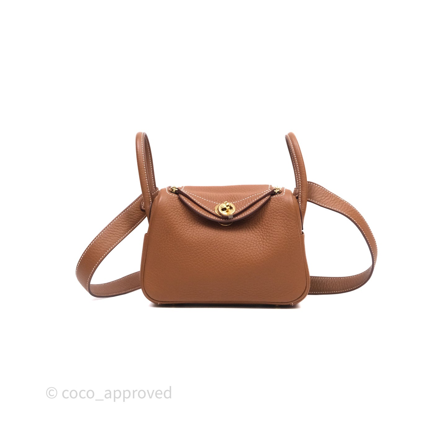 Hermès Mini Lindy 20 Gold Clemence Gold Hardware