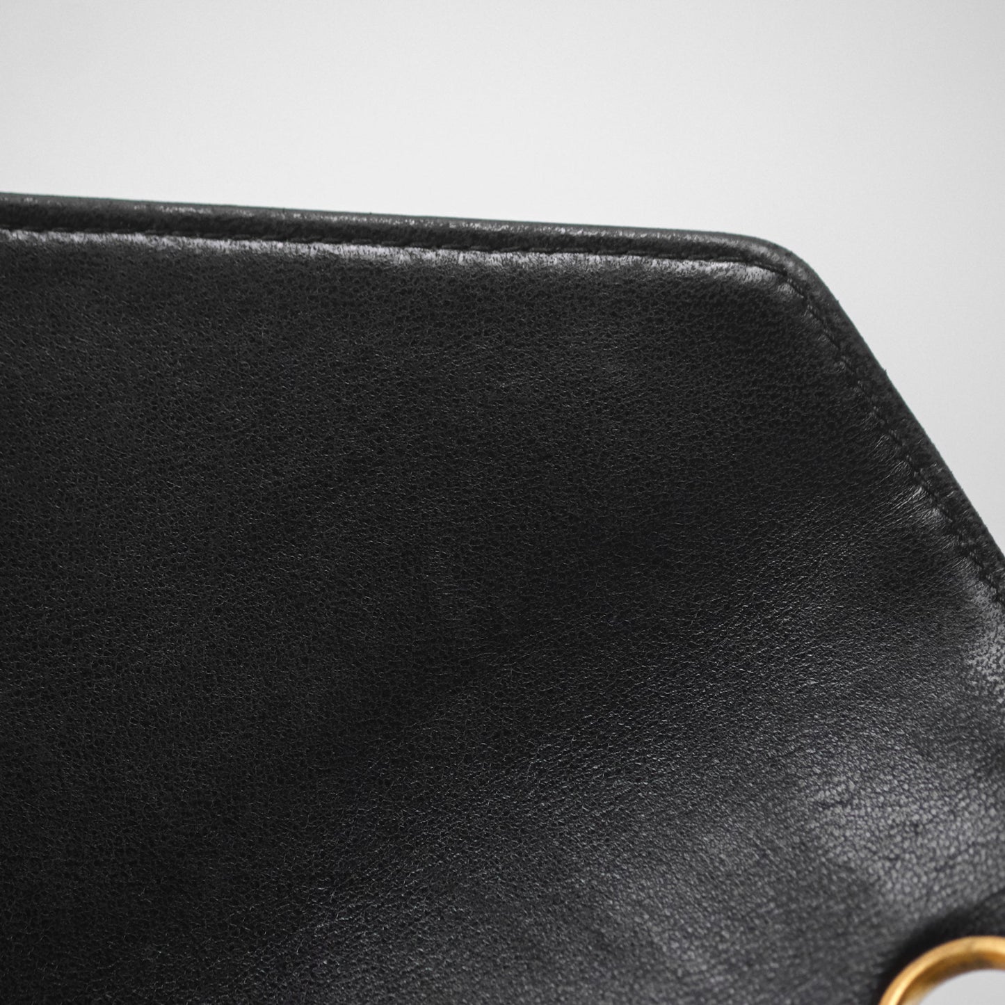 Chanel Vintage Chevron Envelope Flap Bag Black Lambskin 24K Gold Hardware
