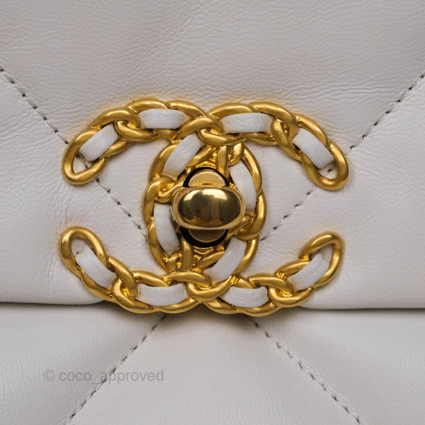 Chanel 19 Small White Mixed Hardware
