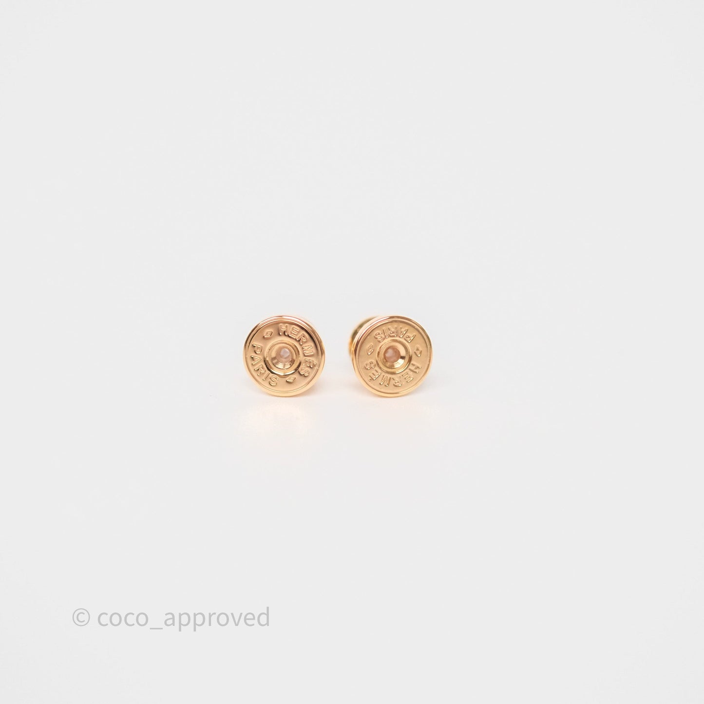 Hermes Mini Pop H Earrings Blanc Rose Gold
