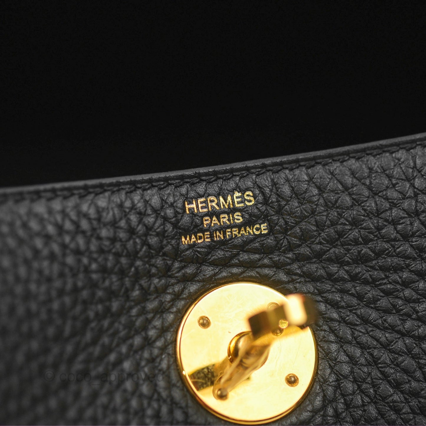 Hermès Lindy 26 Black Clemence Gold Hardware