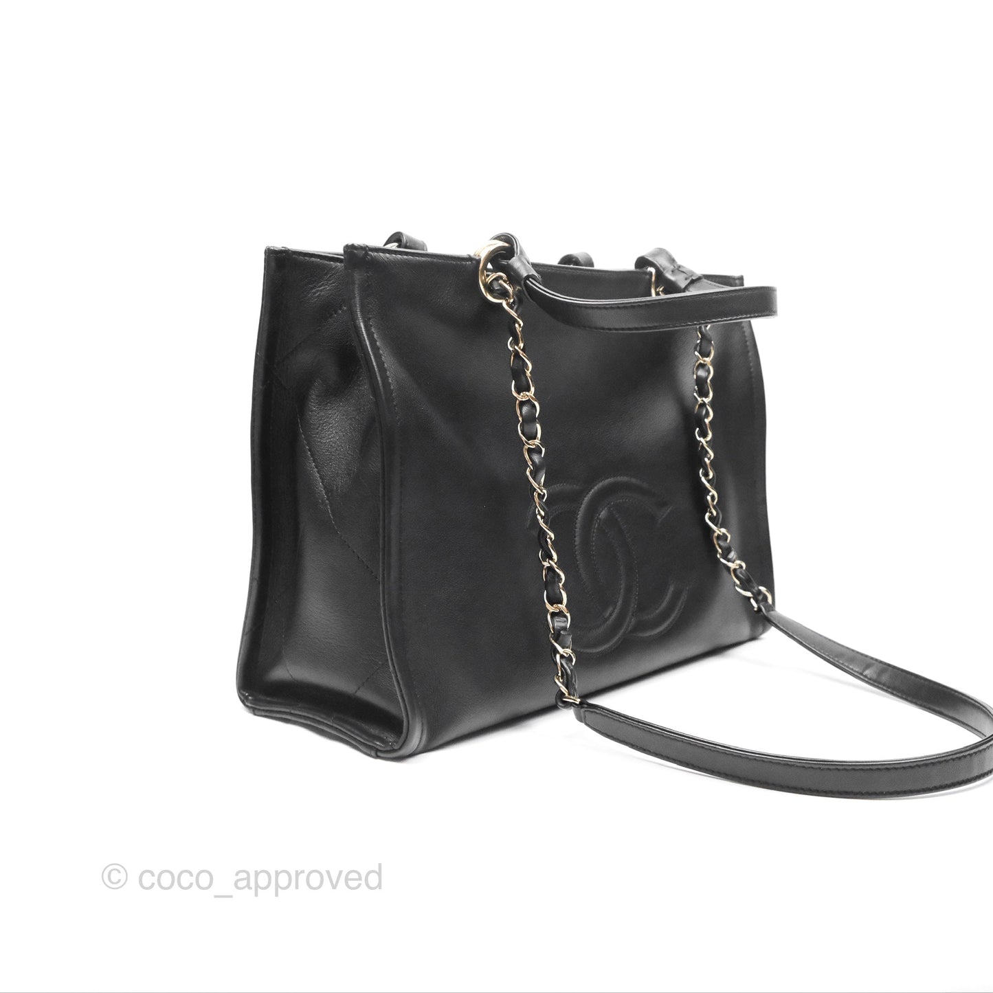 Chanel CC Zipped Shopping Tote Calfskin Gold Hardware