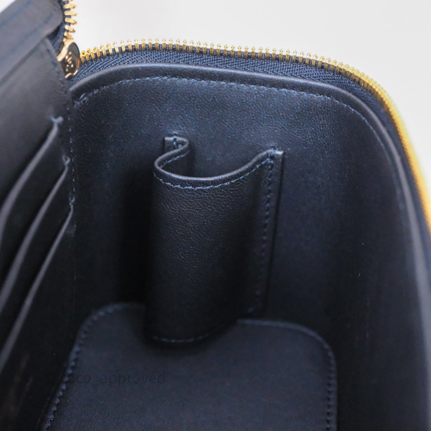 Chanel Top Handle Vanity Irdescent Navy Lambskin Gold Hardware