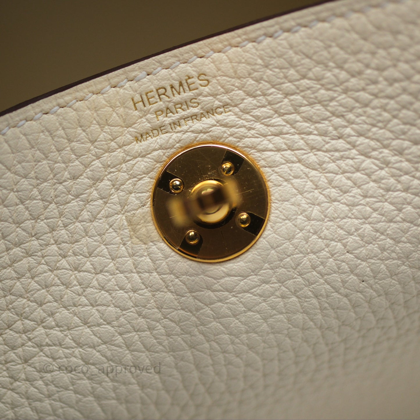 Hermès Mini Lindy 20 Nata I2 Clemence Gold Hardware