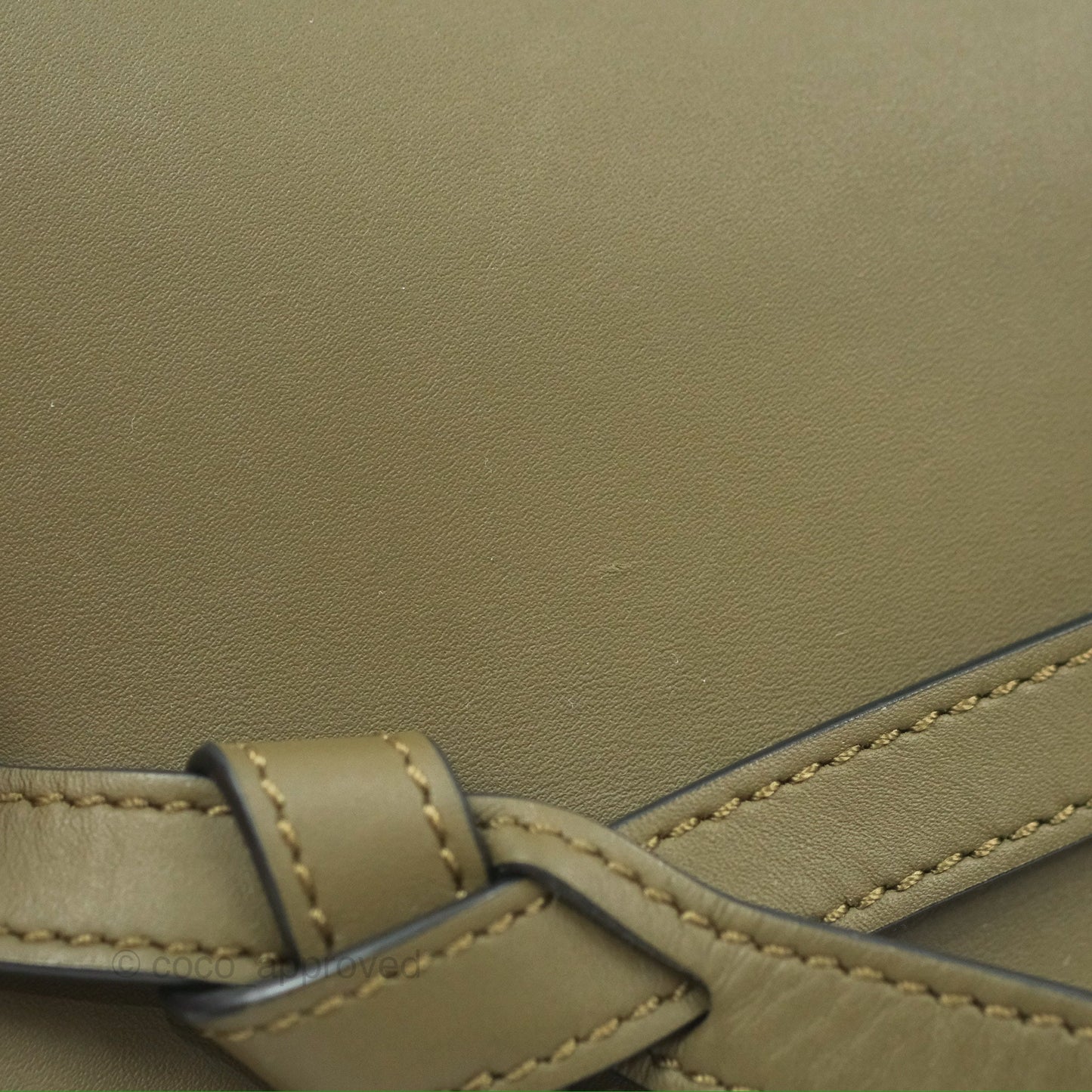Loewe Mini Gate Dual Bag Soft Calfskin & Jacquard Strap Autumn Green