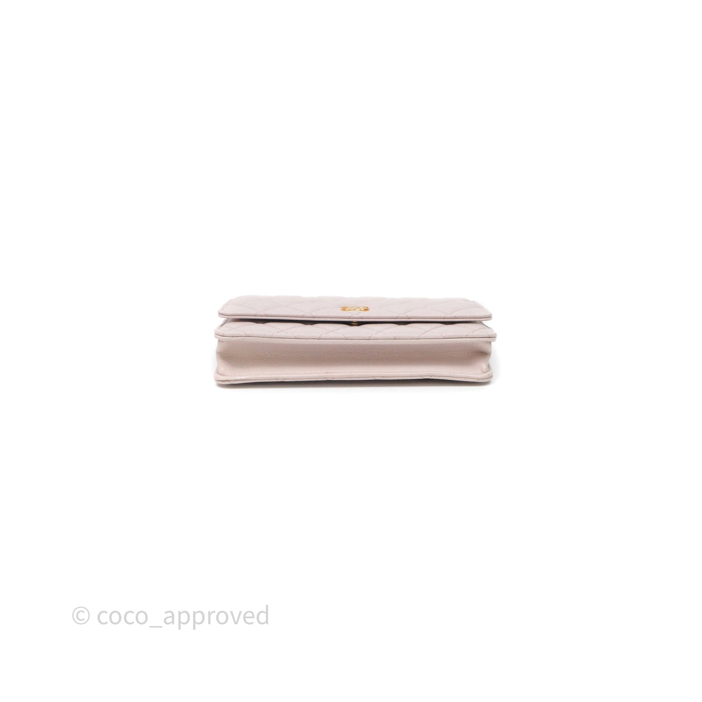 Chanel WOC Wallet On Chain CC Coco Chain Quilted Lilac Caviar Gold Hardware