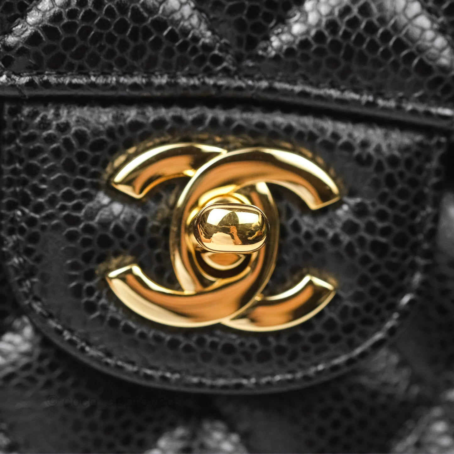 Chanel Small Classic Flap Quilted Black Caviar Gold Hardware