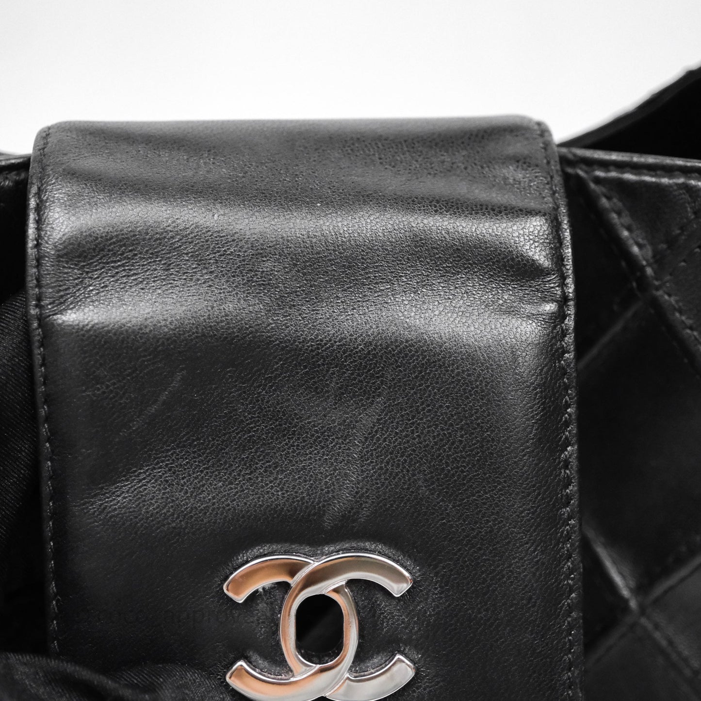 Chanel Vintage Quilted Kelly Waffle Bag Silver Hardware