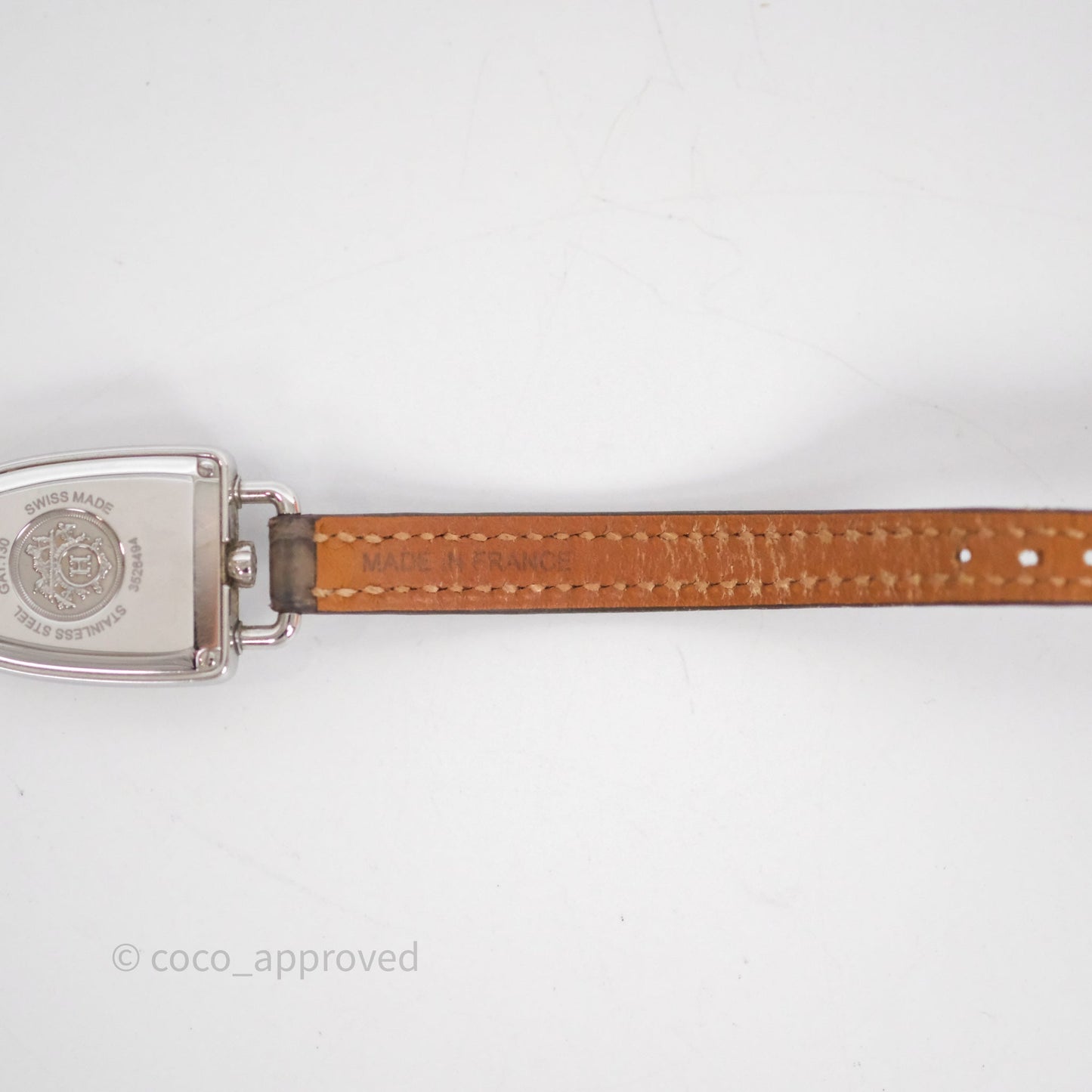 Hermès Galop d'Hermès Watch Medium Model 32MM Diamond Etoupe Alligator Palladium Hardware
